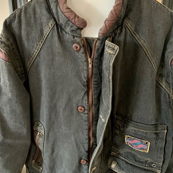 MASSIMO DUTTI Heavy Lined Long Denim Coat - Picture 5 of 14